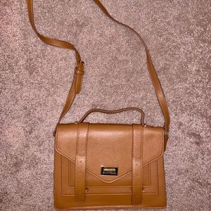 BROWN FAUX LEATHER PURSE